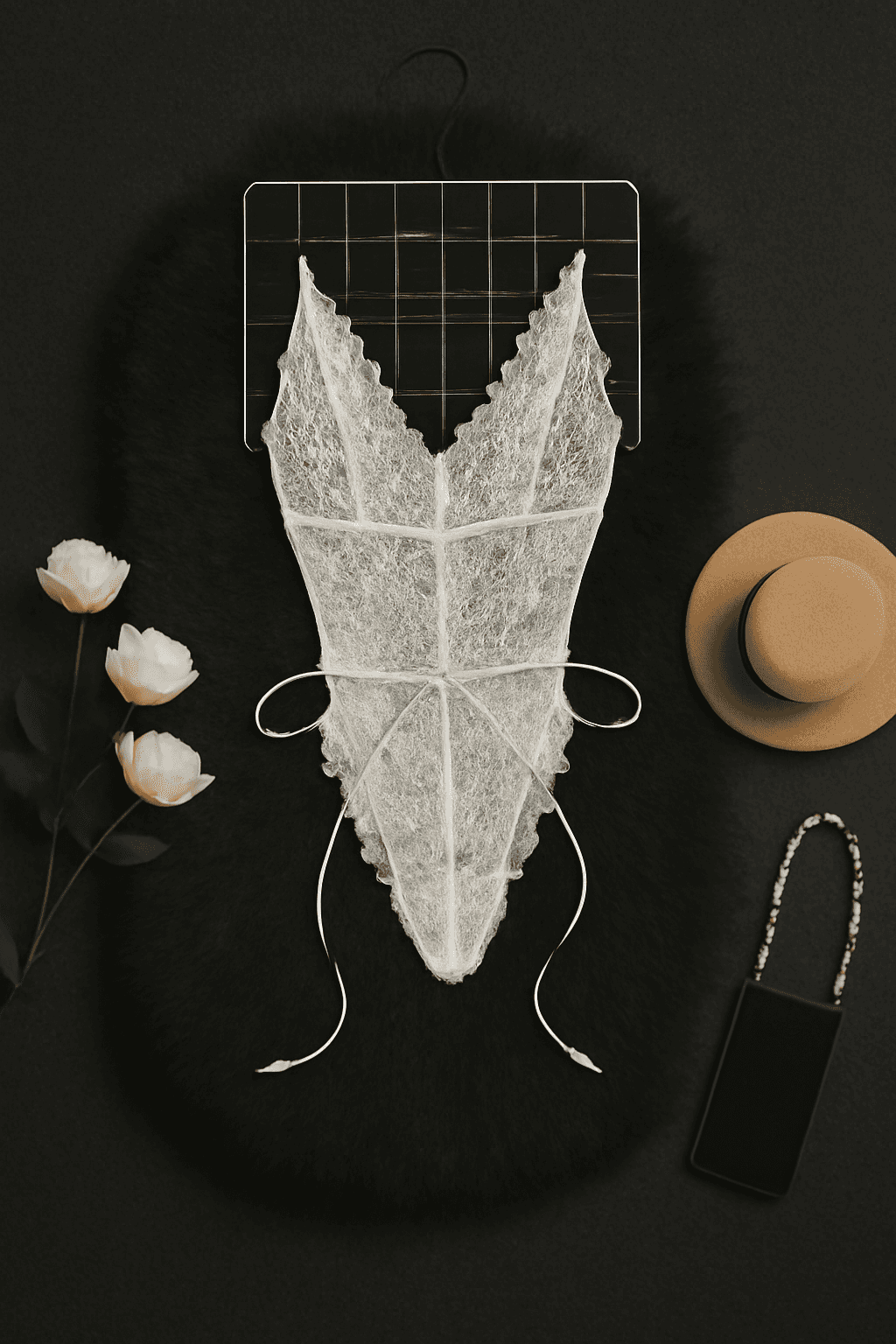 White Lace Bodysuit & Skirt Set