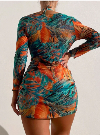 Tropic Heat – Cutout Mesh Mini Dress Set | BodyTolk