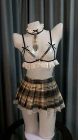 Plaid Schoolgirl Lingerie Set | BodyTolk