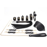 Black Wholesale Dominatrix Kit with Gold Bead Chain Decor