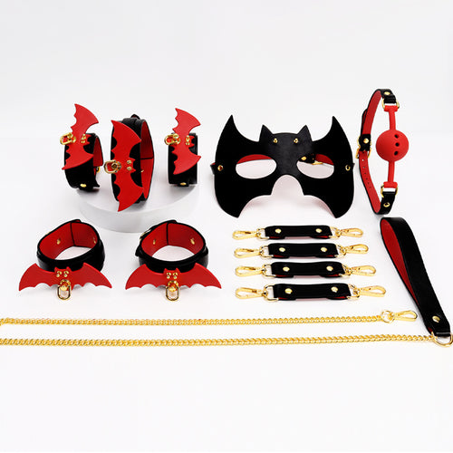 Black Wholesale Purple Bondage Kit with Leather Equipment