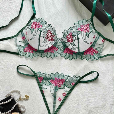 Botanic Babe – Garden Embroidered Lingerie Set | BodyTolk - Bodytolk