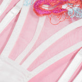 Wholesale Blossom Embroidery Mesh Underwire Lingerie Set-10