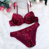 Midnight Velvet Starry Lingerie Set – Deep Blue - Bodytolk