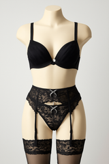 Black Lace Garter Set || BodyTolk
