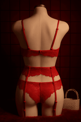 BodyTolk Red Lace Lingerie Set