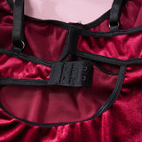 FireBrick Lace Sexy Jumpsuit-Bra Details