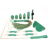 Green Wholesale Dominatrix Kit with Gold Bead Chain Decor