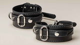 Black Leather BDSM Cuffs | BodyTolk