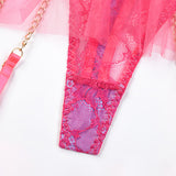 Luxurious Feather-Adorned Bra & Panty Set with Lace-10