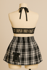 “Curvy Flirt” Roleplay Set – Lace & Plaid Edition | BodyTolk