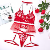 Lace Embroidery Sexy Lingerie Set-12