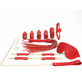 Red Wholesale Dominatrix Kit with Gold Bead Chain Decor