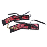 Scarlet Lace Bondage Collar Set Display