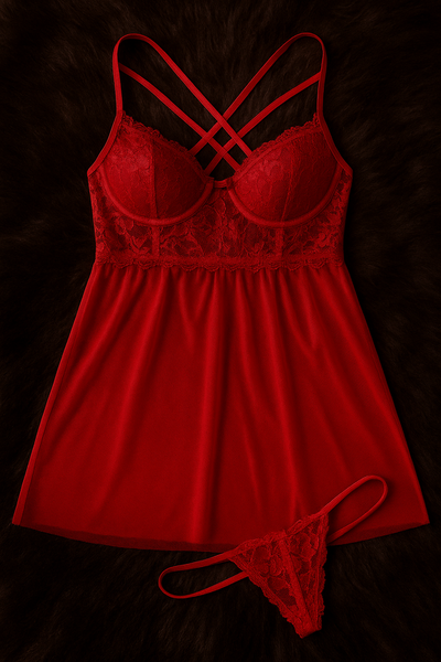 Scarlet Temptation Babydoll Set