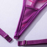 Sexy Transparent Three-Piece Underwear Set with Front Detachable-11