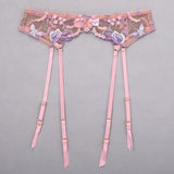 Stunning Sexy Bra and Panties Set with Purple Embroidery - B2B Lingerie Supplier-11