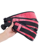 Wholesale Bondage Leg Restraints in Diamond Pattern Red Show