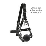 Wholesale Mask Ball Gag with Harness Nose Hook Black