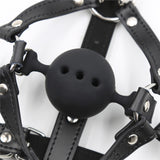 Wholesale Mask Ball Gag with Harness Nose Hook gag details
