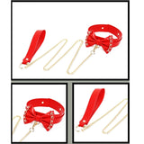 Wholesale Red Bondage Kit with Bow leash details
