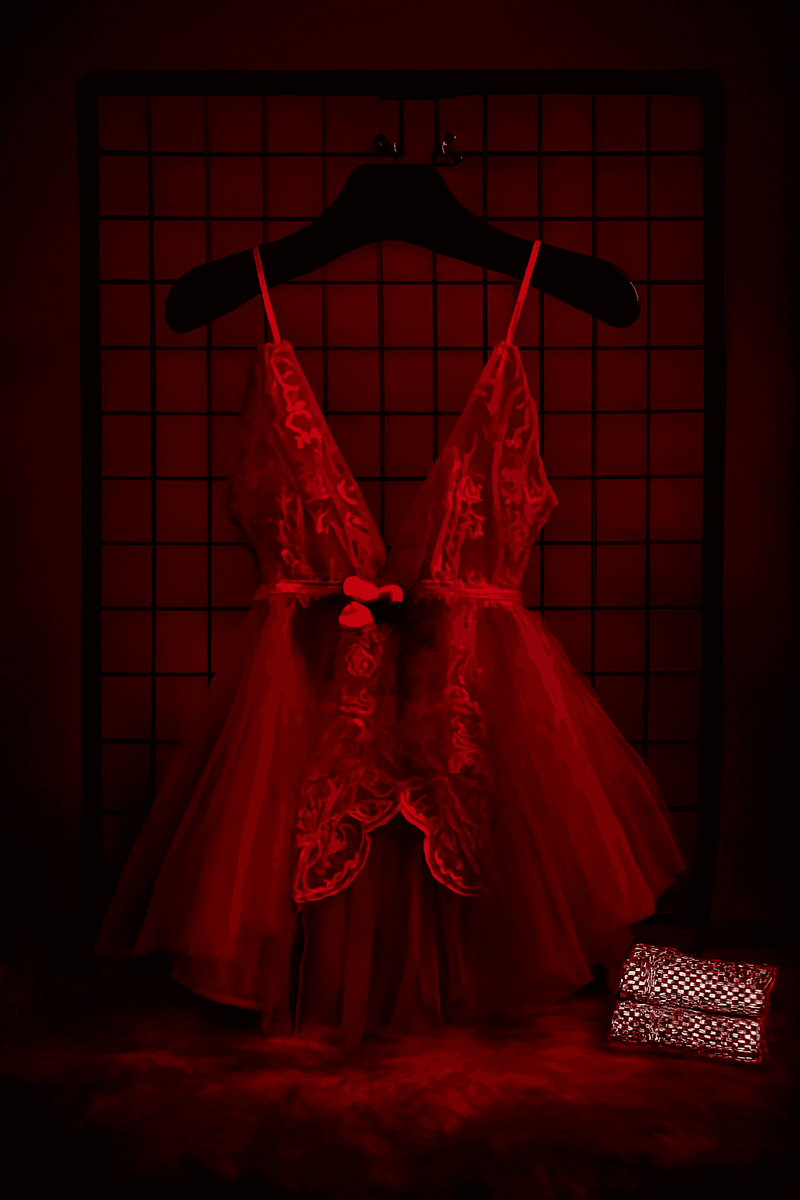 Satin Red Lace Nighty || BodyTolk